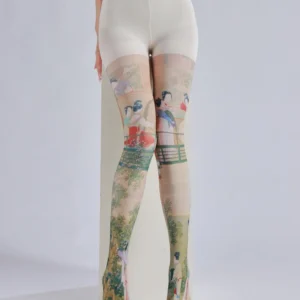 Pattern printed pantyhose with retro and personalized bottom socks