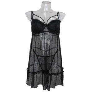 Sexy Lace Mesh Spaghetti Strap Women's Summer Pajama Set