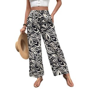 European beauty trousers high-rise straight trousers